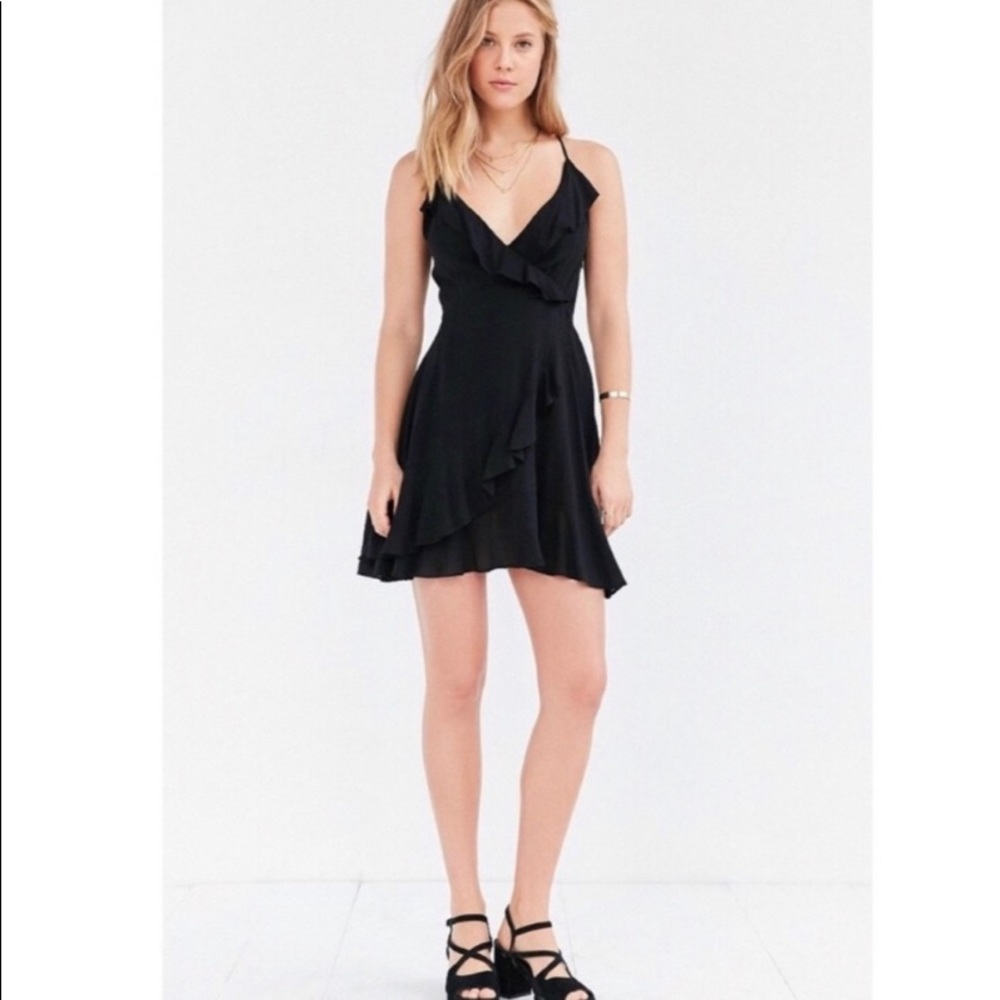 Urban Outfitters Little Black Ruffle Dress NWT